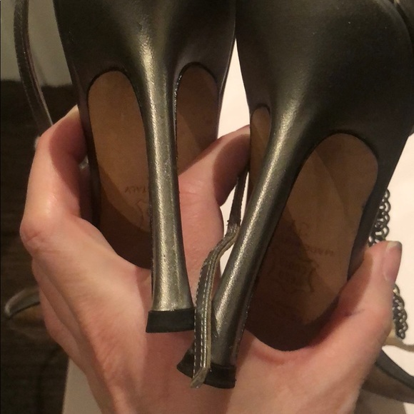 Worn jimmy choo jeweled sandal. - Picture 3 of 4